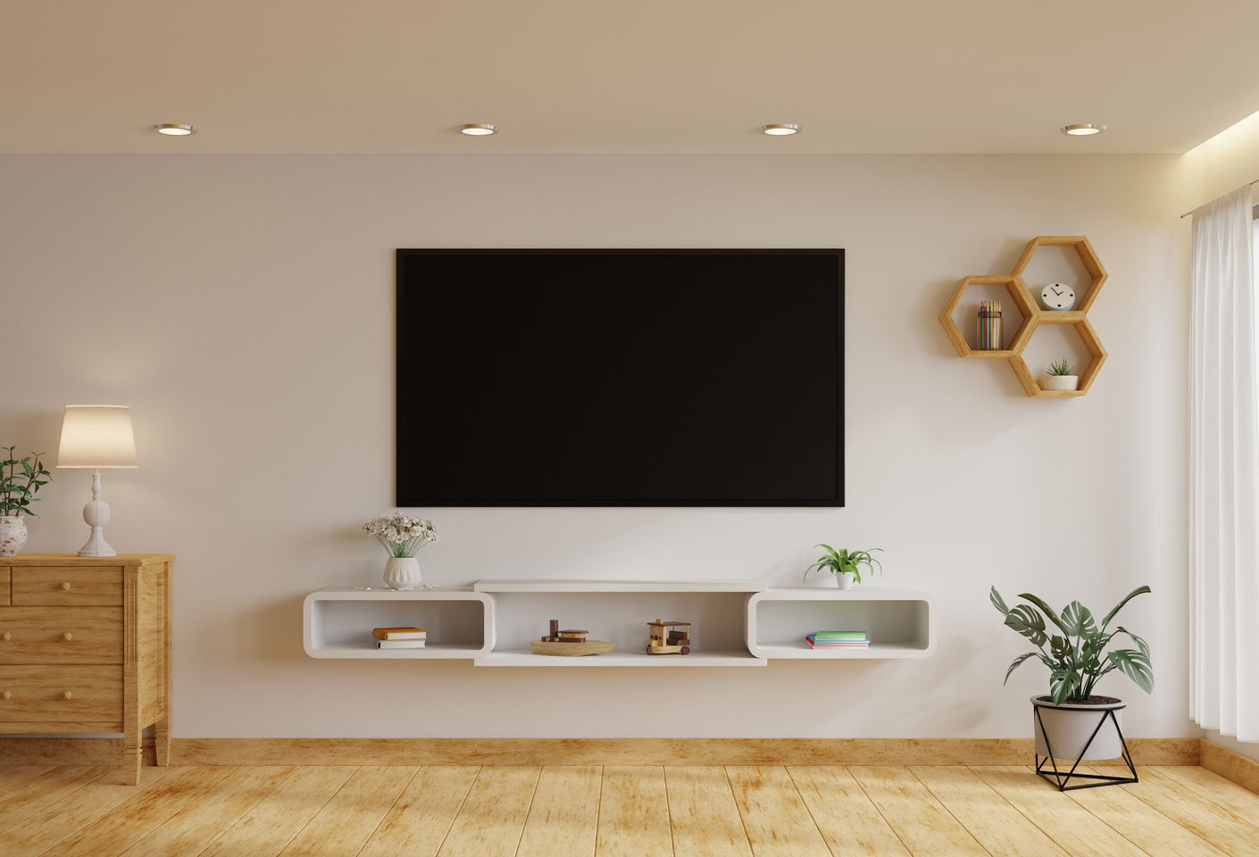 Living Room with Television