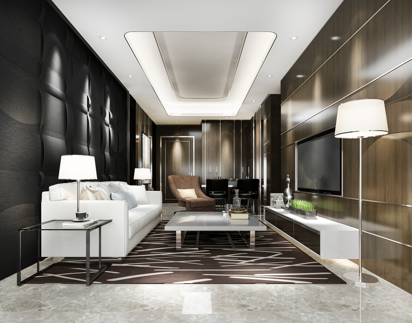 Modern Dining Room and Living Room